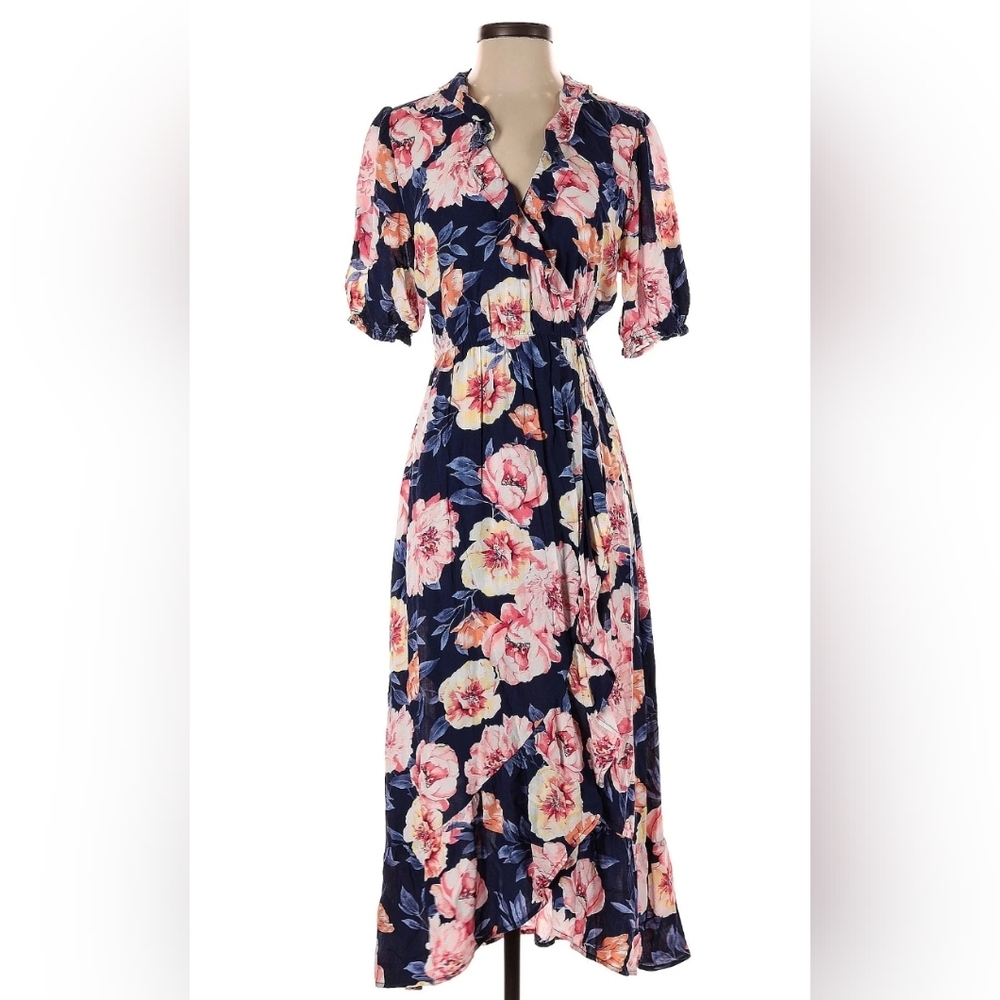 Old Navy Ruffled Midi Wrap Dress - Picture 9 of 11